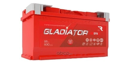 Аккумулятор GLADIATOR EFB 95 Ah, 930 A, 353x175x190 прям. GLADIATOR купить 10 988 ₽