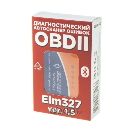 Автомобильный диагностический сканер OBDII, ELM 327 Bluetooth, V1.5 ARNEZI купить 634 ₽