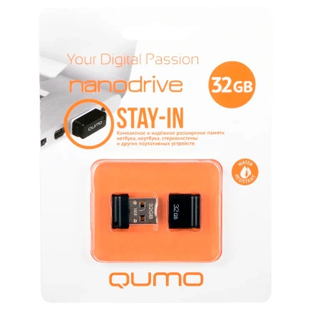 Накопитель Nanodrive, 32Gb USB 2.0 QUMO купить 539 ₽