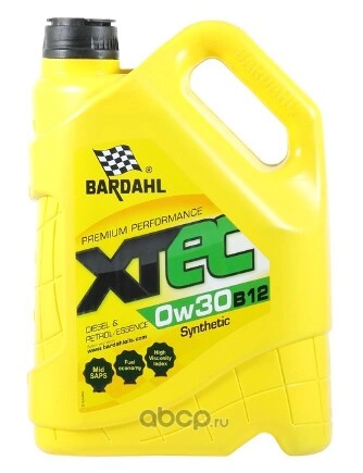 Масло моторное Bardahl XTEC 0W30 B12 C2 BMW синтетическое 5 л купить 8 532 ₽