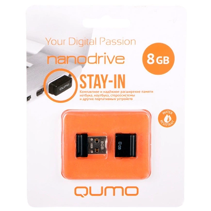Накопитель Nanodrive, 8Gb USB 2.0 QUMO купить 480 ₽