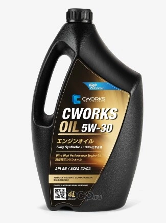 Масло моторное CWORKS 5W-30 синтетика 4 л купить 3 992 ₽