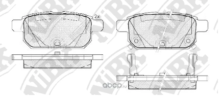 Колодки задние SUZUKI SX4 II S-Cross 13-/Vitara III 15-/Swift 10- NIBK купить 4 241 ₽