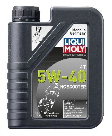 Масло моторное Liqui moly Motorbike 4T HC Scooter 5W-40 синтетика 1 л купить 1 422 ₽