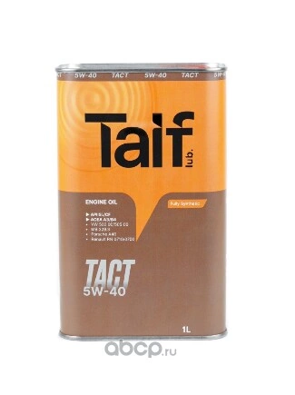 Масло моторное TAIF TACT 5W-40 1 л купить 657 ₽