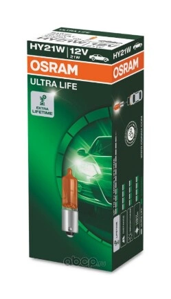 Лампа 12V HY21W 21W BAW9s OSRAM ULTRA LIFE 1 шт. картон купить 838 ₽