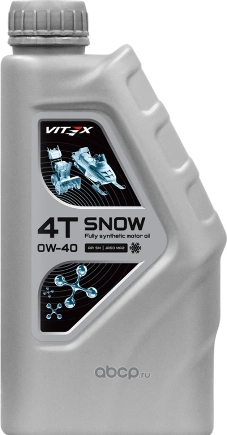 Масло моторное 0W40 синт. Snow 4T SAE 0W40, API SN, JASO MA2 (1л) (VITEX) купить 767 ₽