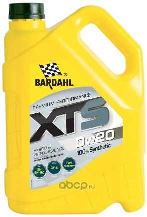 Масло моторное Bardahl XTS 0W-20 GF-5 Hybrid синтетическое 5 л купить 6 592 ₽
