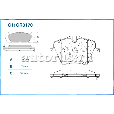 Колодки передние CWORKS купить 1 628 ₽