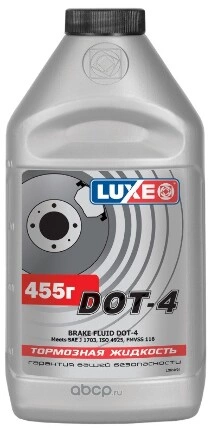 Жидкость тормозная Luxe Brake Fluid DOT4 455 гр купить 176 ₽