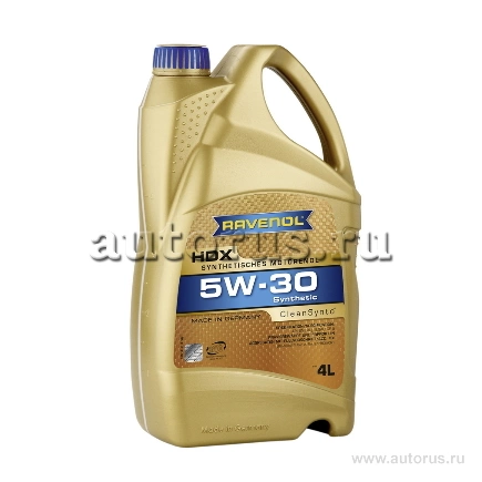 Моторное масло RAVENOL HDX SAE 5W-30 (4л) Ravenol купить 5 643 ₽