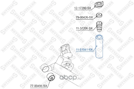 Пыльник амортизатора заднего hyundai getz 02, kia picanto 04 STELLOX купить 330 ₽