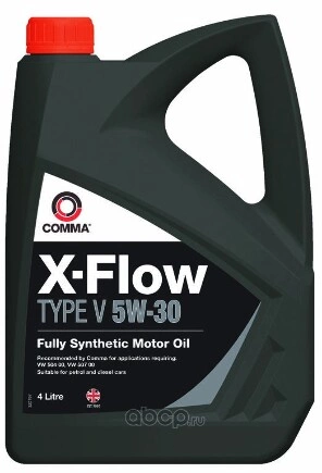 Масло моторное COMMA X-FLOW TYPE V 5W-30 синтетика 4 л купить 4 010 ₽