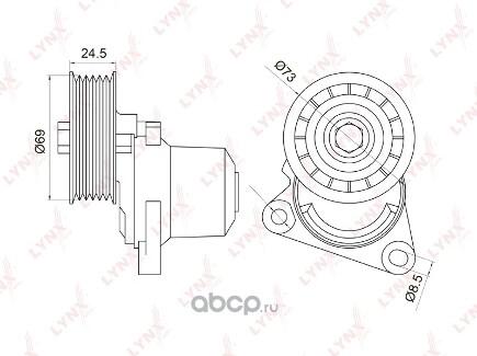 Натяжитель ремня навесного оборудования LYNXauto купить 3 813 ₽