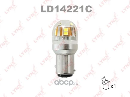 Лампа светодиодная 12V P21/5W 21/5W BAY15d 6800K LYNXauto CANBUS 1 шт. картон S25 купить 734 ₽