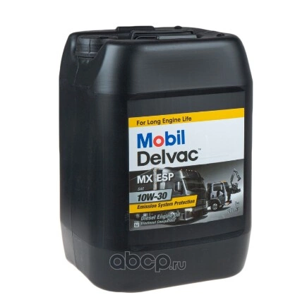 Масло моторное MOBIL Delvac MX ESP 10W-30 минеральное 20 л купить 11 262 ₽