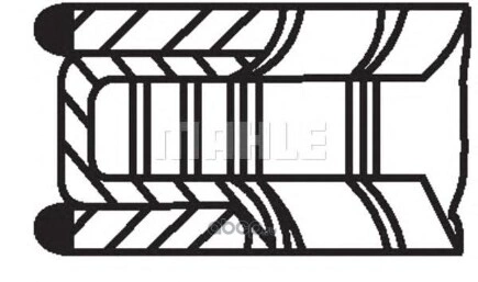 Кольца поршневые (комплект на 1 цилиндр) SEAT/SKODA/VW /D=76,5mm STD KNECHT/MAHLE купить 2 046 ₽