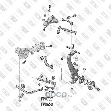 Тяга переднего стабилизатора L=R AUDI A6/S6(C6) 04-11/A8 II 03-10 FIXAR купить 987 ₽