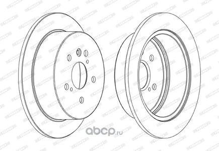 Диск тормозной задний DDF1545 FERODO купить 4 155 ₽