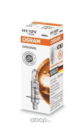 Лампа 12V H1 55W OSRAM ORIGINAL LINE 1 шт. картон купить 209 ₽