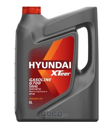 Масло моторное Hyundai Xteer Gasoline G700 SN 5W-40 6 л купить 3 459 ₽