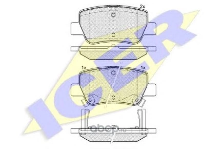 Колодки задние TOYOTA Avensis 2009> ICER купить 1 524 ₽