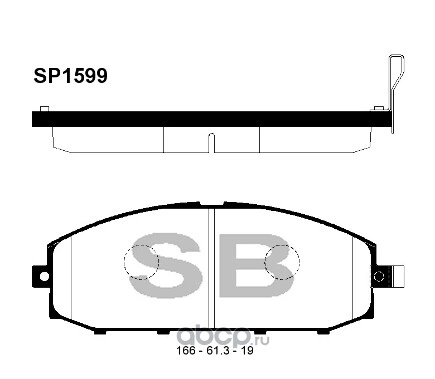 Колодки дисковые передние nissan patrol y61 4.5i2.8td4.2td 973.0di 00 SANGSIN BRAKE купить 2 032 ₽