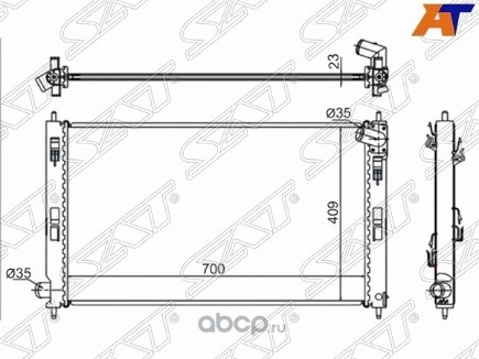 Радиатор MITSUBISHI LANCER 1.5/1.8/2.0/2.0D 07-/ASX 10-/OUTLANDER XL/CITROEN C-CROSSER/PEUGEOT 4007 SAT купить 3 764 ₽