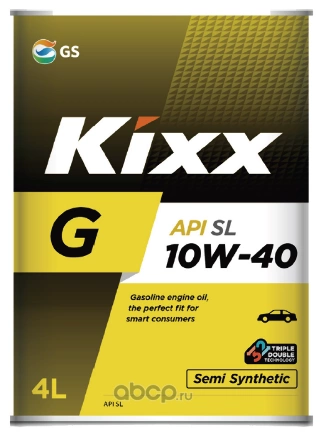 Масло моторное KIXX G SL/CF 10W-40 полусинтетическое 4 л купить 2 294 ₽