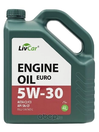 EURO 5W-30 синтетика 5W-30 4 л. купить 3 708 ₽