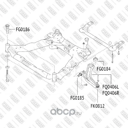 Опора шаровая L=R (нижний рычаг) NISSAN Teana (J31) 03-08/Murano Z50 FIXAR купить 707 ₽