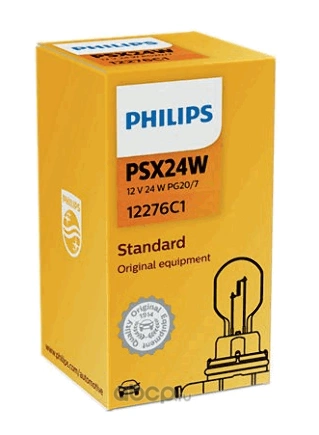 Лампа 12V PSX24W 24W PG20/7 PHILIPS Standard 1 шт. картон купить 1 497 ₽