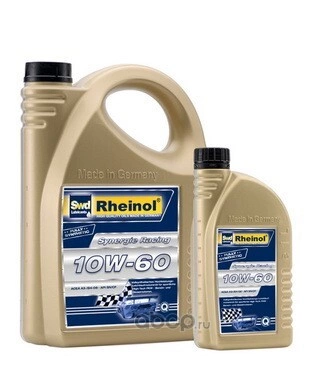 Масло моторное SWD RHEINOL Synergie Racing 10W-60 синтетическое 4 л купить 4 536 ₽