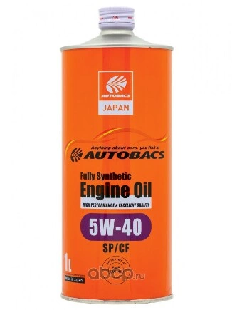 Масло моторное AUTOBACS Engine Oil 5W-40 синтетическое 1 л купить 1 410 ₽