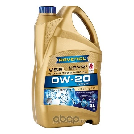 Моторное масло RAVENOL VSE SAE 0W-20 (4л) Ravenol купить 9 413 ₽