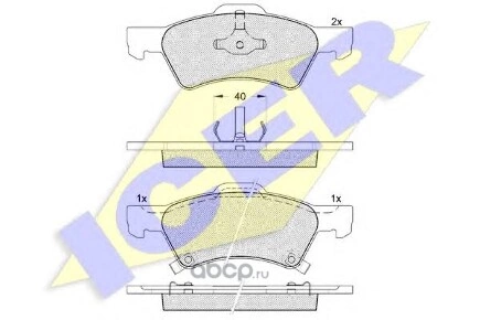 Колодки передние CHRYSLER VOYAGER ICER купить 1 924 ₽