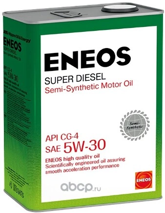Масло моторное ENEOS CG-4 5W-30 полусинтетическое 4 л купить 2 775 ₽
