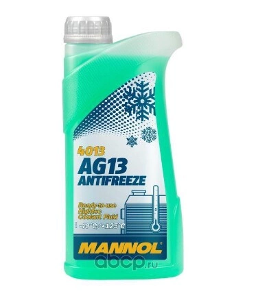 Антифриз MANNOL AG13 Hightec готовый -40C 1 л купить 305 ₽