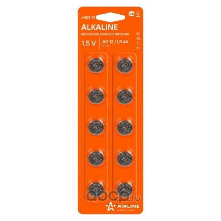 Батарейка алкалиновая AIRLINE Alkaline AG44 1,5V AIRLINE купить 151 ₽