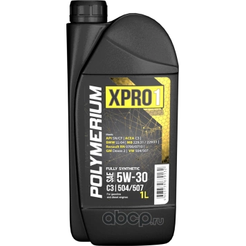 Масло моторное POLYMERIUM XPRO1 5W-30 синтетика 5W-30 1 л. купить 783 ₽