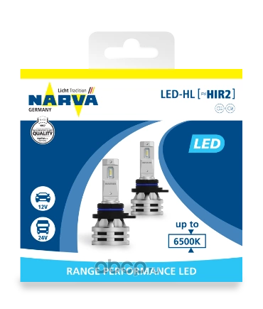 Лампа светодиодная 12/24V HIR2 24W PX22d NARVA Range Performance LED 2 шт. картон купить 5 906 ₽