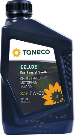 Масло TANECO DeLuxe Eco Spec Synth моторное 5W30 (синтетика) 1л (Одобрение Daimler 229.52) TANECO купить 816 ₽