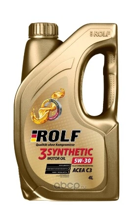 Масло моторное ROLF 3-SYNTHETIC 5W-30 синтетическое 1 л купить 1 259 ₽