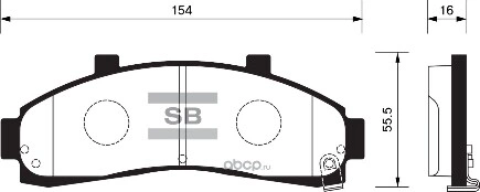 Колодки тормозные передние SANGSIN BRAKE купить 1 446 ₽