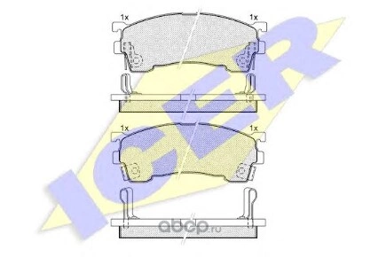 Колодки передние MAZDA 626 1.8-2.5 ICER купить 1 535 ₽