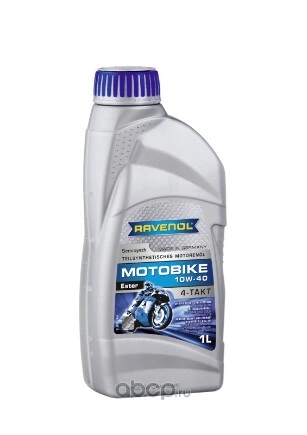 Масло моторное Ravenol Motobike 4-T Ester 10W-40 полусинтетика 1 л купить 1 777 ₽