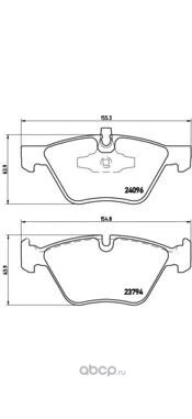 Колодки тормозные дисковые BREMBO купить 4 701 ₽