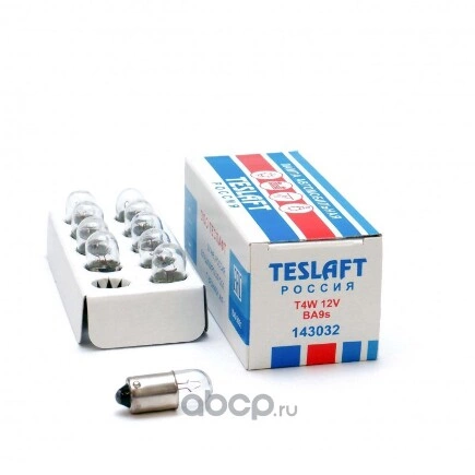 Лампа 12V T4W 4W BA9s Teslaft 1 шт. картон купить 34 ₽