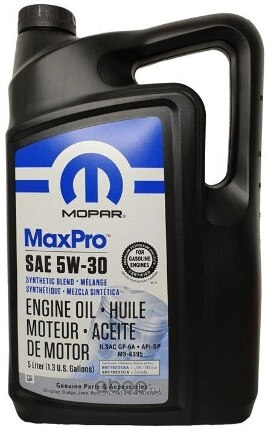 Масло моторное MOPAR SN 5W-30 синтетическое 5 л купить 6 605 ₽