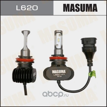 Лампа светодиодная 12V H11 25W 4000lm PGJ19-2 6000K MASUMA LED 2 шт. картон купить 2 407 ₽